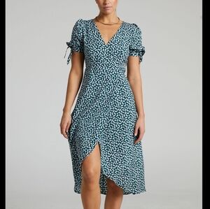 knee length dresses for ladies Indy Modest Midi in Rosy Spritz – A Closet Full of Dresses main image 0